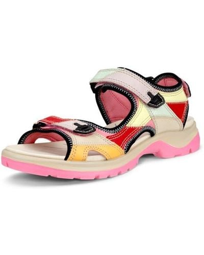 Ecco Yucatan Multicolor Sport Sandal - Pink