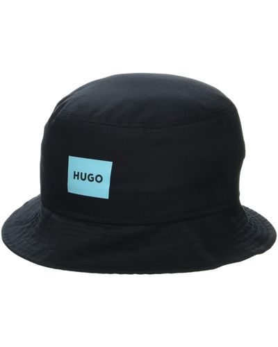 HUGO Square Logo Bucket Hat Schlapphut - Schwarz