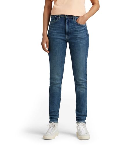 G-Star RAW Jeans Kafey Ultra High Skinny para Mujer - Azul