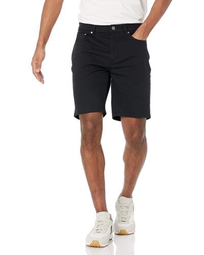 Amazon Essentials Elastische 5-Taschen-Shorts in schmaler Passform mit 23 cm Schrittlänge - Schwarz