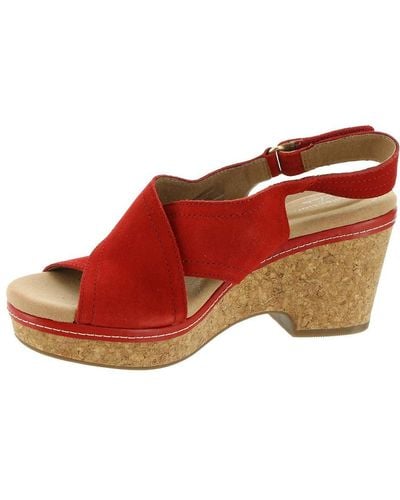 Clarks Wedge Sandal - Rosso