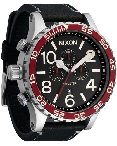 Nixon 51-30 Chrono A1392-300m Water Resistant Analog Fashion Watch - Black
