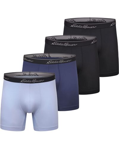 Eddie Bauer 4-Pack No Fly Pouch s Boxer Briefs for Pack - Blu