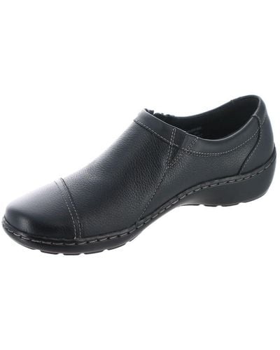 Clarks Womens Cora Giny Loafer Flat - Black