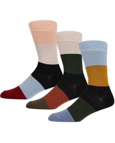 Ben Sherman Trew Socks In Multicolour Stripes - Blue