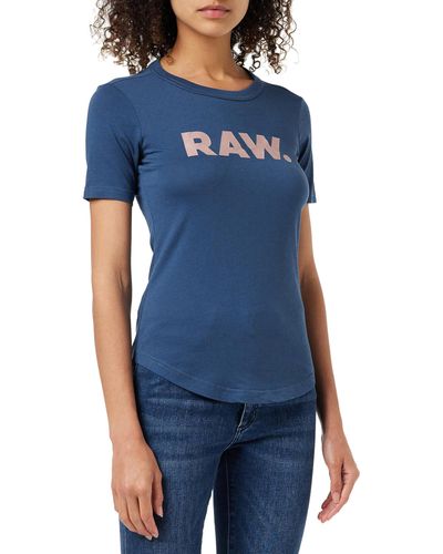 G-Star RAW RAW. Slim T-Shirt - Blu