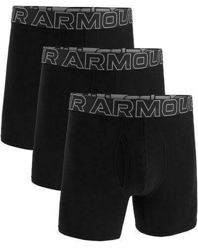 Under Armour Charged Cotton 6-inch Boxerjock 3-pack - Black