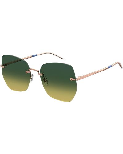 Tommy Hilfiger Lunettes de Soleil TH 1667/S ROSE GOLD/GREEN SHADED 57/18/140 femme - Multicolore