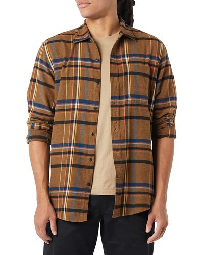Amazon Essentials Long-sleeve Flannel Shirt - Brown