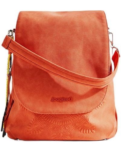 Desigual Back_aquiles Ankara Medium Backpack - Orange