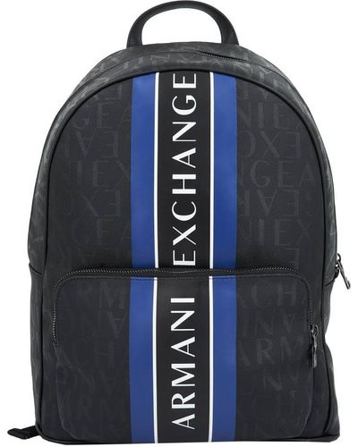 Emporio Armani Armani Exchange AX avec Logo à Rayures Sac à - Bleu