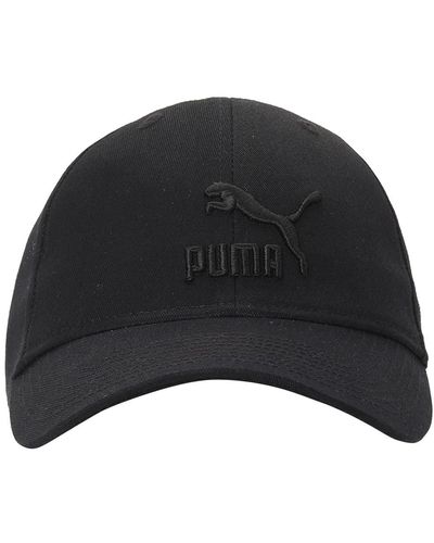 PUMA Archive Logo Baseball Cap Black-Black Logo Adult - Schwarz