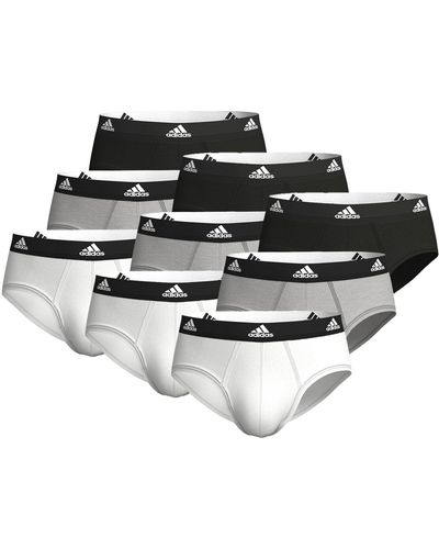 adidas Basic Brief Slips Unterhose Pant Unterwäsche 9er Pack - Schwarz