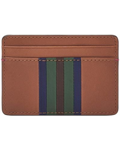 Fossil Bronson Card Case Colorful Stripes - Mehrfarbig