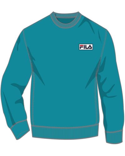 Fila Garran Sweat-shirt à col rond en polaire - Bleu