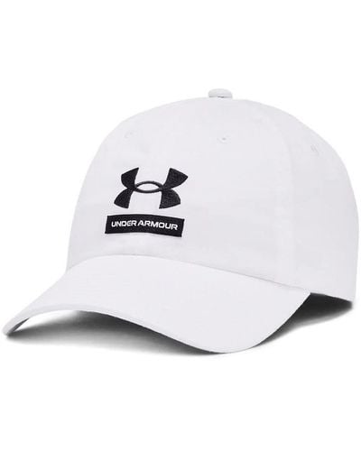 Under Armour Standard Branded Hat, - Bianco