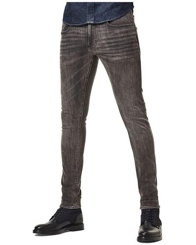 G-Star RAW Jeans 3301 Skinny,faded Black Magneet,34w / 36l - Grijs
