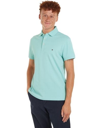 Tommy Hilfiger Polo ches Courtes 1985 Slim - Vert