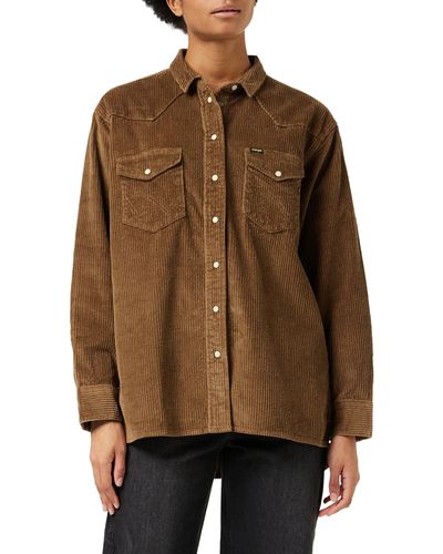 Wrangler Western Overshirt Shirt - Braun