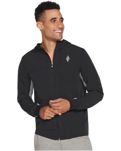 Skechers Skechweave Premium Hooded Jacket Hooded Sweatshirt,bold Black,3xl