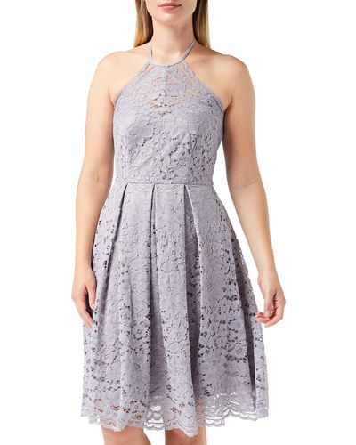 TRUTH & FABLE Amazon-Marke: Kleid mit Neckholder aus Spitze - Lila