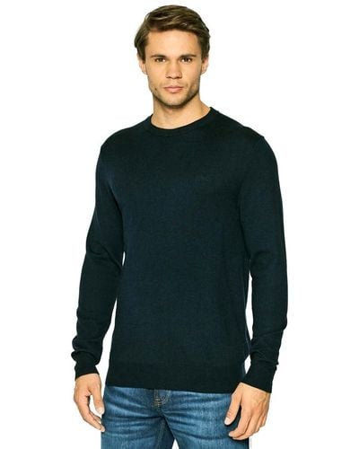 Guess MAGLIA MAGLIONE PULLOVER UOMO GIROCOLLO MISTO SETA INVERNALE M3YR00Z3052 Taglia L Colore principale PETROL - Blu