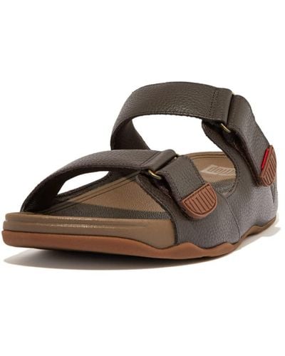 Fitflop Gogh Moc Slide In Leather Sandal - Brown