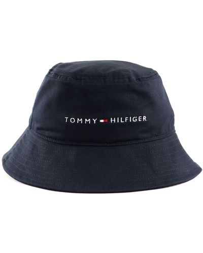 Tommy Hilfiger TH Essential Essential Bucket Hat S Space Blue - Blau