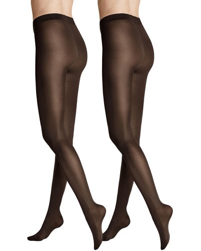 Hudson Jeans Simply 40 2-pack Semi-opaque Matte Tights - Brown