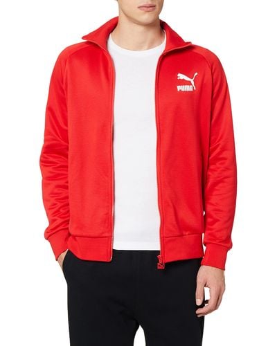PUMA Iconic T7 Track Jacket Retro Track Top High Risk Red 595286 - Rouge