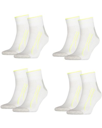 PUMA 4 Paar unisex Quarter PERFORMANCE SHORT TRAIN Socken für Sport und Freizeit FARBWAHL - Weiß