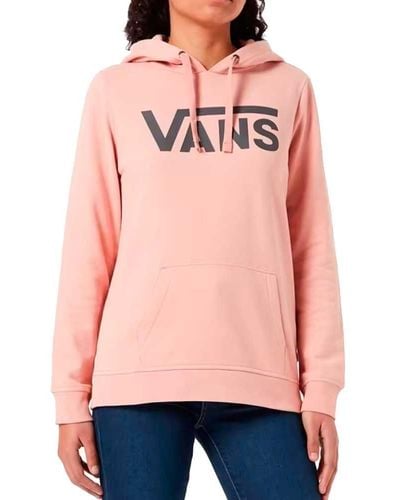Vans Hooded Sweatshirt Wm Drop V Logo Hoodie - Pink