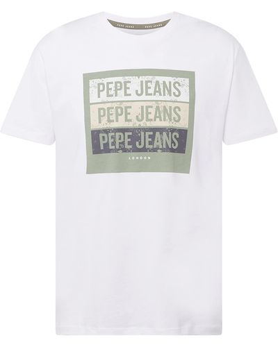 Pepe Jeans Acee, T-Shirt Uomo, Bianco