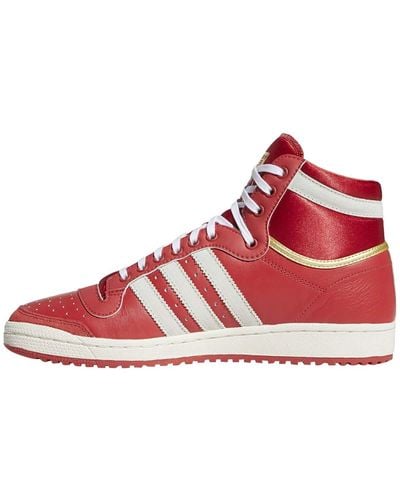 adidas Originals Top Ten Hi Shoes - Red