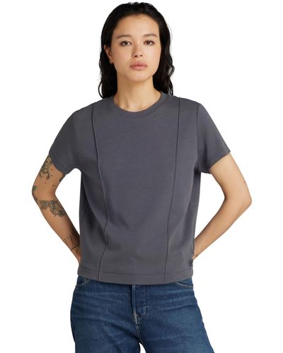 G-Star RAW Pintucked Tapered Tops - Blue
