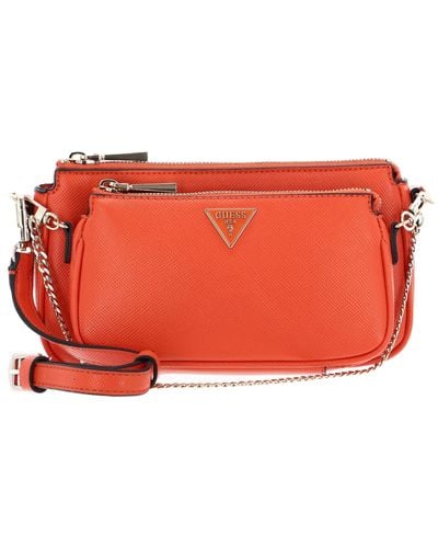 Guess Alexie Double Pouch Crossbody Orange - Rot