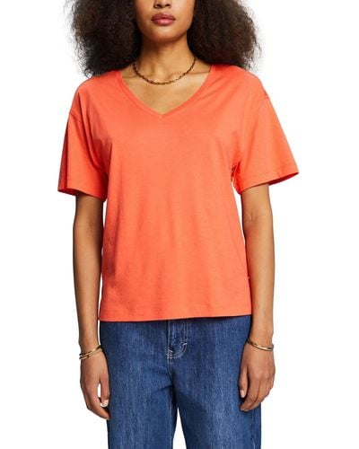 Esprit 043ee1k325 T-shirt - Oranje