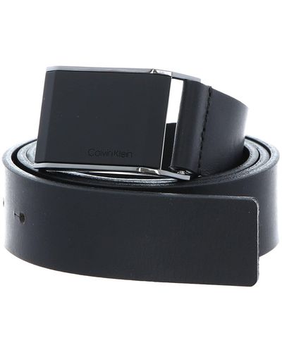 Calvin Klein Beveled Rubber Plaque 35MM Belt W100 CK Black - Schwarz