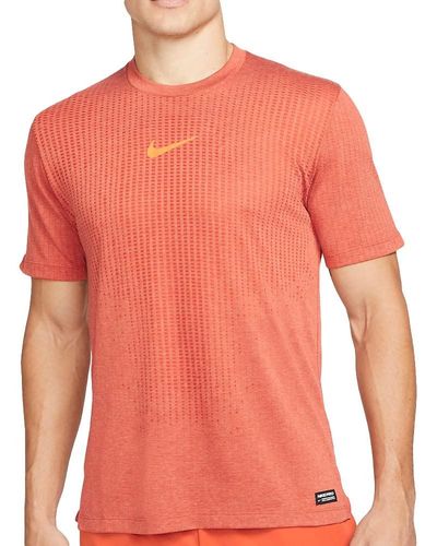 Nike T-Shirt Orange Uomo Pro Dri-Fit ADV - Arancione