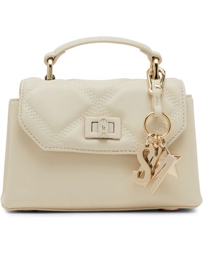 Steve Madden Bsymone Micro Turnlock Satchel - Natural