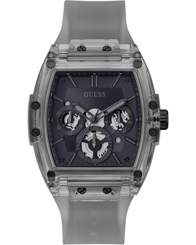 Guess Multi-function Silicone Watch 43mm - Gray