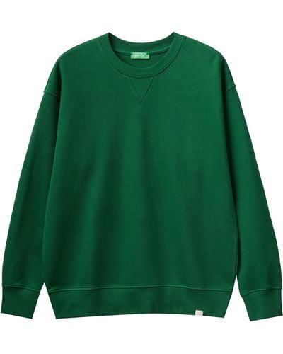 Benetton Jersey G/c M/l 3j68u1009 Long Sleeve Crewneck Sweatshirt - Green