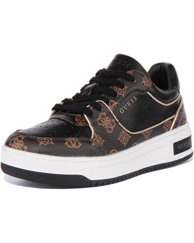 Guess Tokyo s Black Brown/Ochre Trainers-UK 5 / EU 38 - Noir