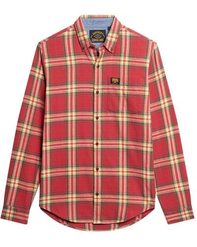 Superdry L/s Cotton Lumberjack Shirt T - Red