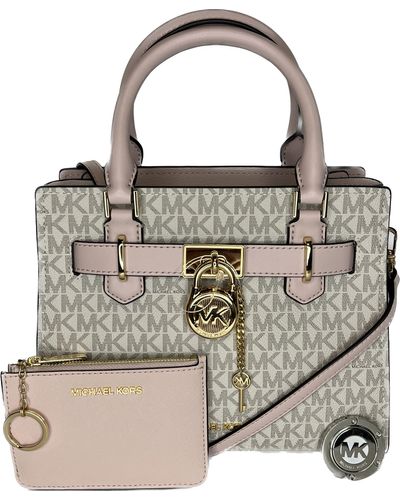  Michael Kors Mirella Small Shopper Top Zip Bag Bundled SM TZ  Coinpouch Purse Hook (Mulberry Logo/Bordeaux) : Clothing, Shoes & Jewelry