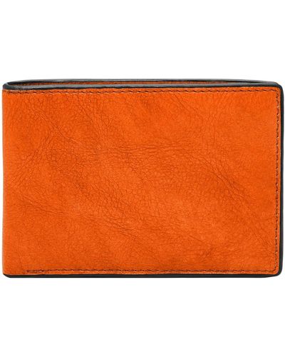 Fossil Steven Bi-Fold Geldbörse Orange Leder ML4396801