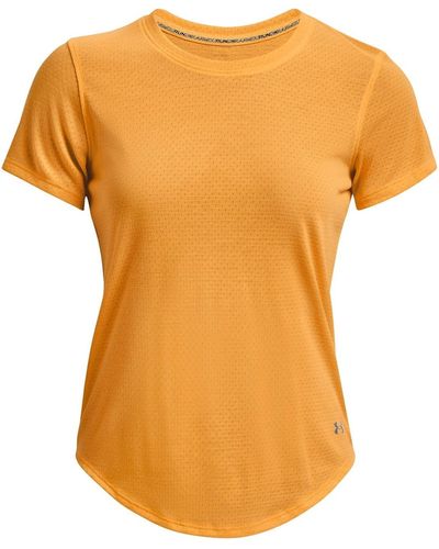 Under Armour Streaker Short Sleeve T Shirt Ladies - Orange