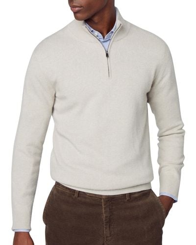 Hackett Hackett Merino Half Zip Sweater M - Weiß