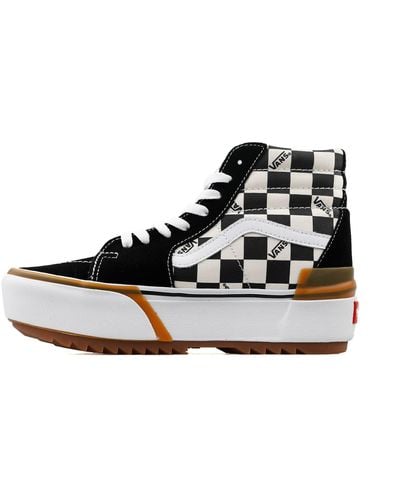 Vans Chaussures Checkerboard Sk8-hi Stacked - Noir