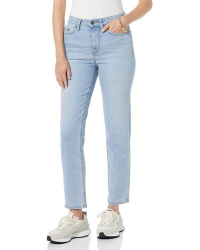Amazon Essentials Jeans Dritti A Vita Alta Donna - Blu